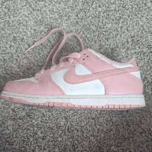 Nike Kids Pink and White Low-Top Sneakers